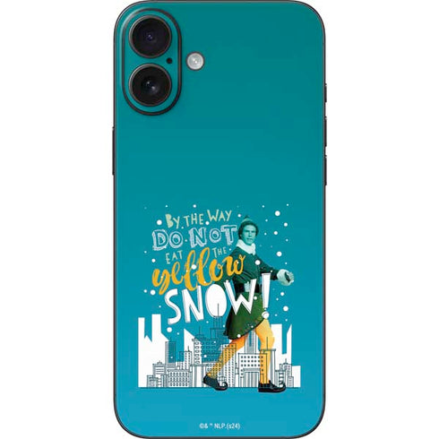 Elf Buddy Don’t Eat Yellow Snow iPhone 16 Plus Skin